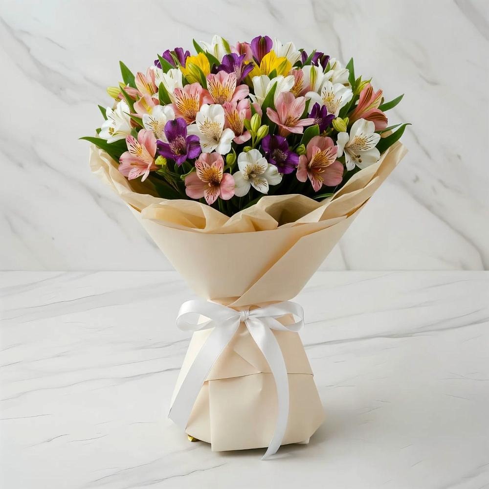 Букет цветов из: Альстромерии в Раздольной