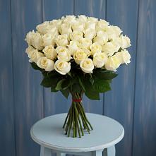 Букет 51 Белая роза Эдлесс Лав в Раздольной