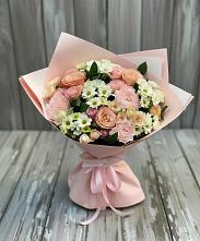 Букет цветов из:  Гвоздики, Розы и Хризантемы в Раздольной