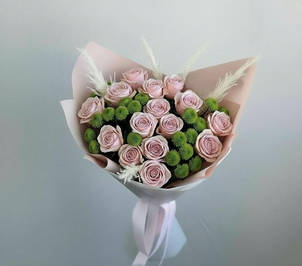 Букет цветов из: Розы и Хризантемы в Раздольной