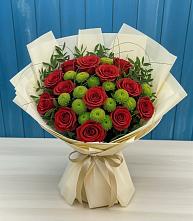 Букет цветов из:  Розы и Хризантемы #REPLACE_PRED# Раздольной