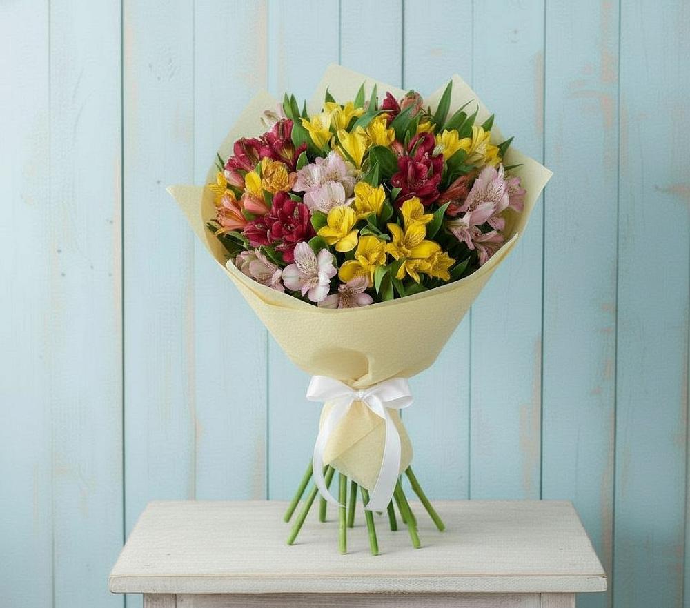 Букет цветов из: Альстромерии в Раздольной