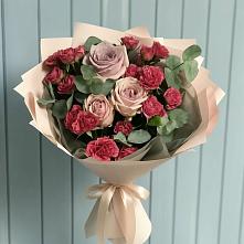 Букет цветов из:  Гвоздики и Розы в Раздольной