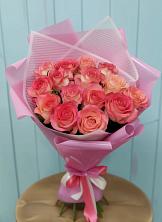 Букет 15 Розовых роз Равель в Раздольной