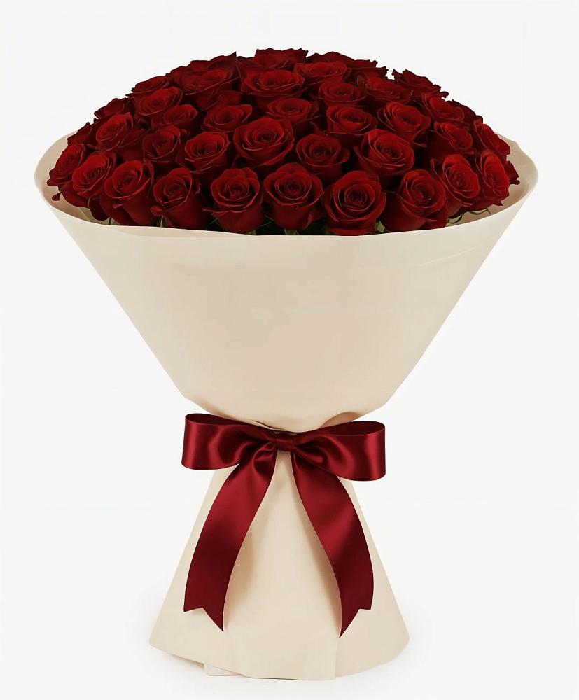 Букет 101 Бордовая роза Блэк Бакарра в Раздольной