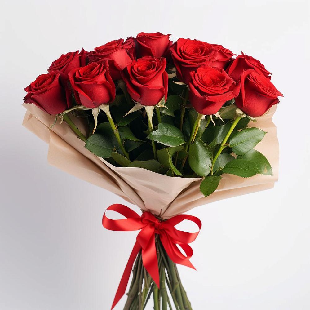 Букет 11 Красных роз Эдлесс Лав в Раздольной