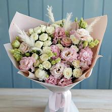Букет цветов из:  Альстромерии и Розы в Раздольной